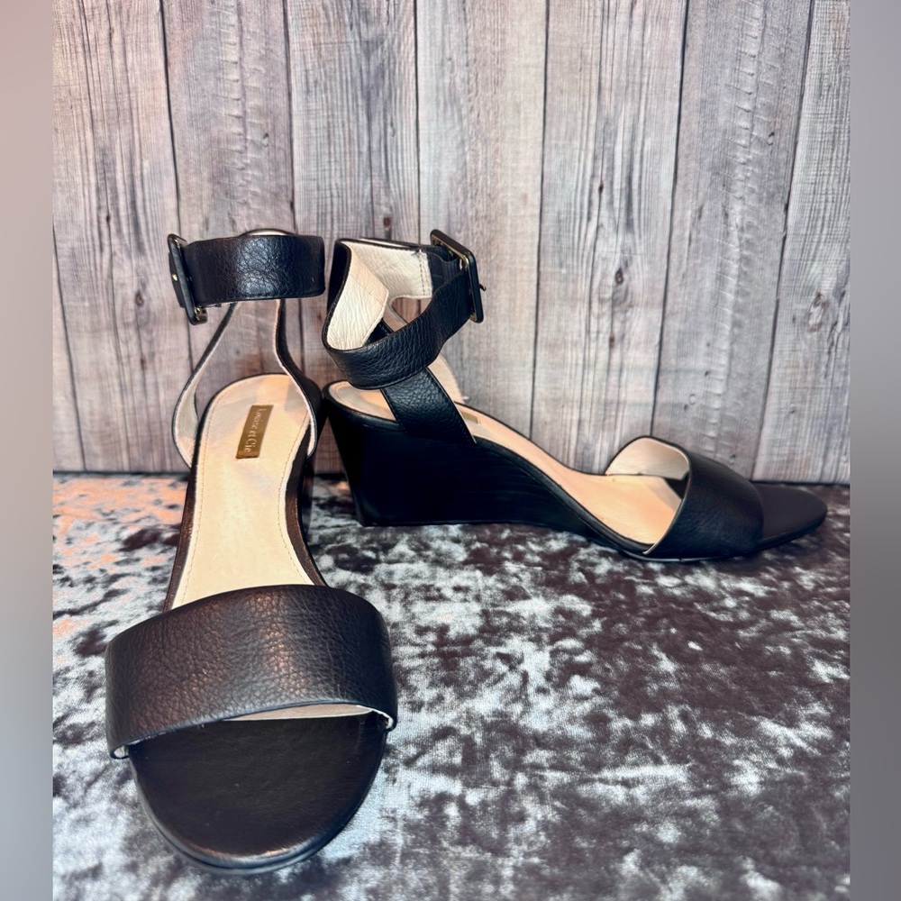 Louise et Cie Lo Punya black wedge Sandal Size 9 1/2 - Picture 4 of 10